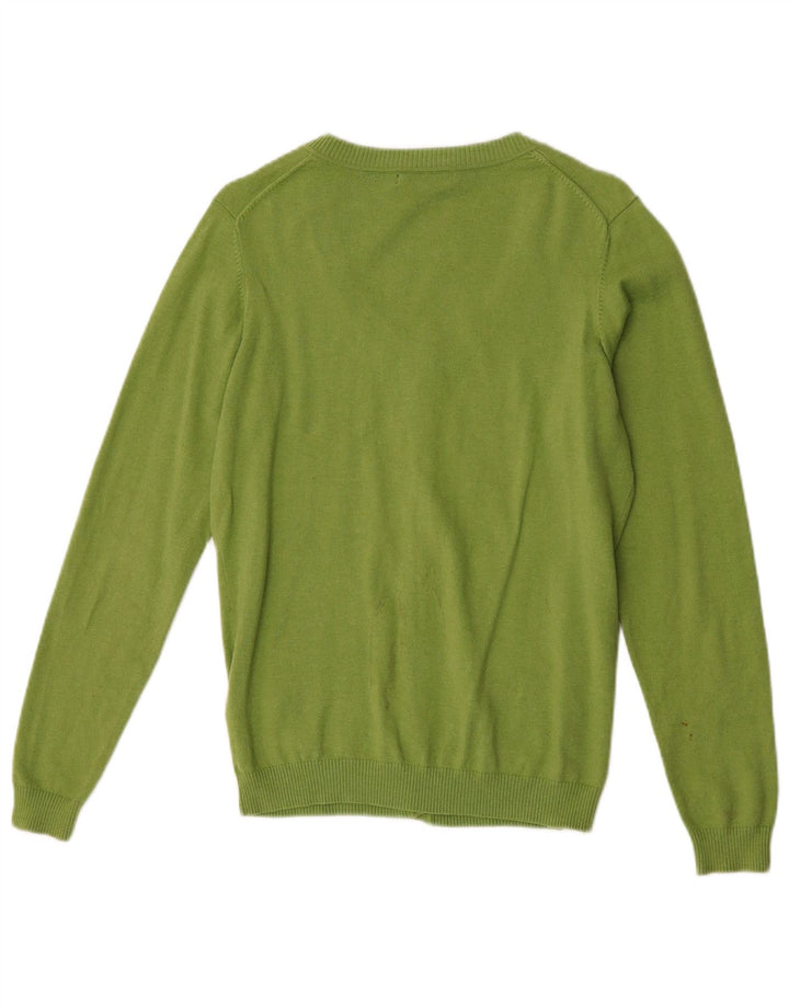 Pulover cardigan Boden pentru femei UK 14, bumbac verde mediu