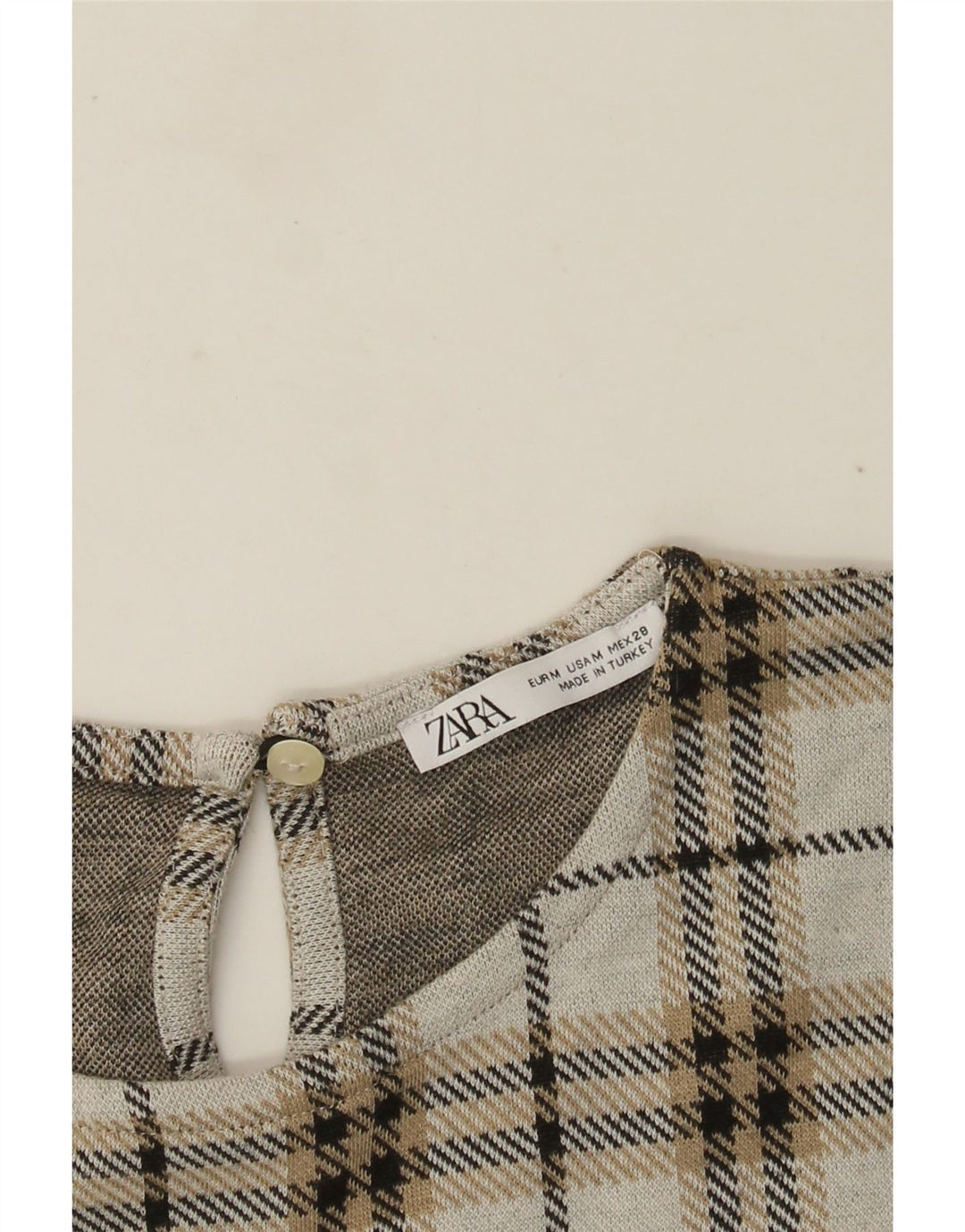 Rochie pentru femei Zara Marea Britanie 12, gri mediu, carouri