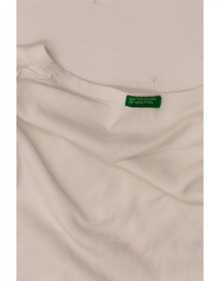 Tricou grafic BENETTON pentru femei Top UK 8 Small White