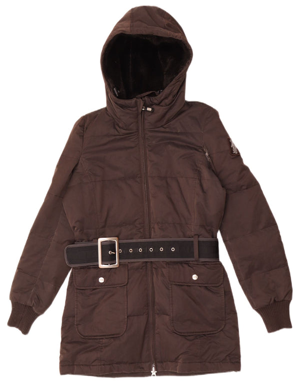 Jachetă supradimensionată cu glugă pentru femei Refrigue UK 6 XS Poliester maro