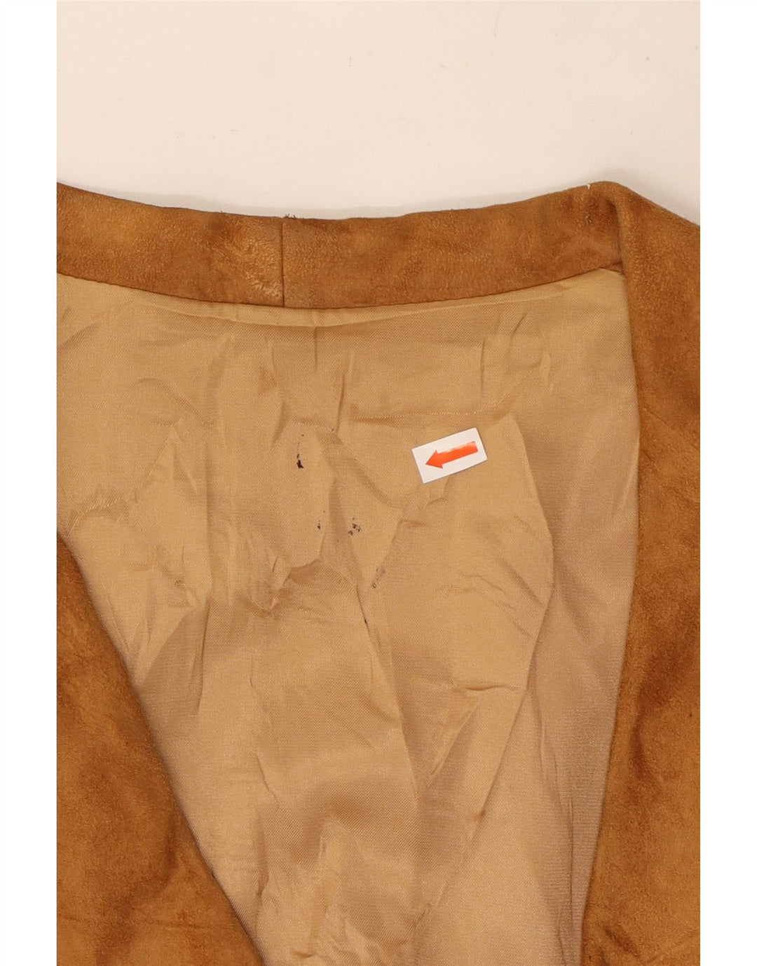 Jacheta de piele intoarsa pentru femei VINTAGE IT 46 mare, bej, piele