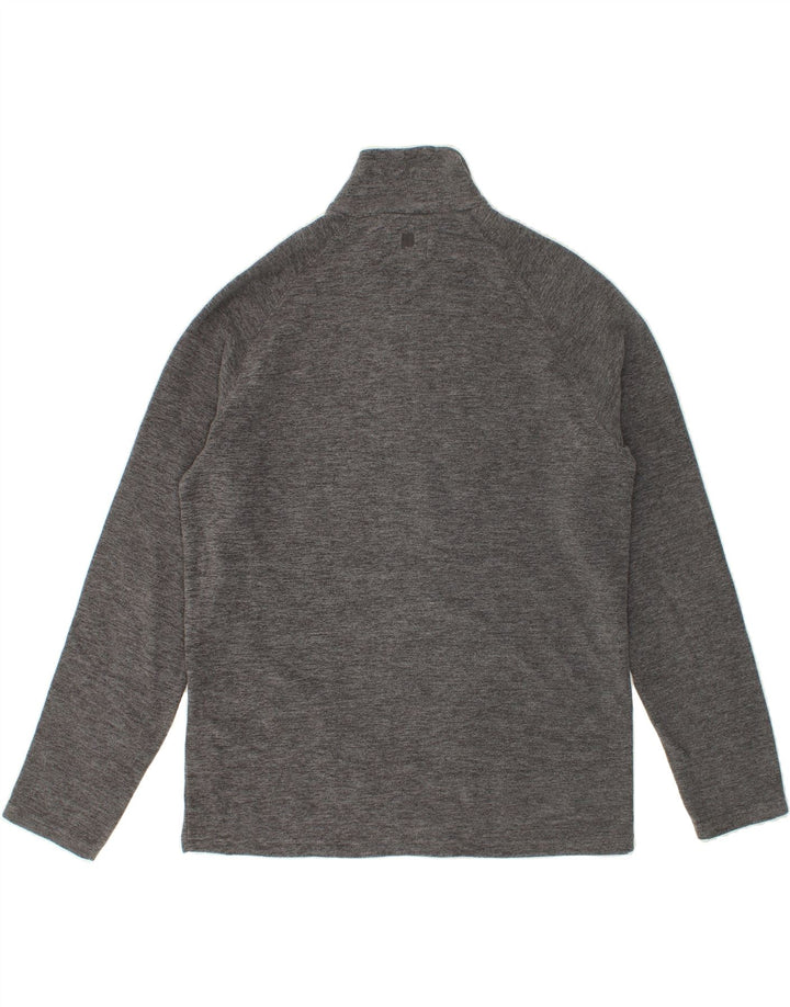 MOUNTAIN WAREHOUSE Mens Zip Neck Fleece Jumper Medium Grey Polyester Vintage Mountain Warehouse and Second-Hand Mountain Warehouse from Messina Hembry 