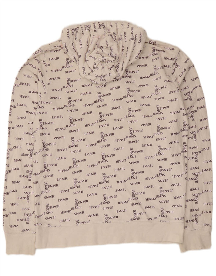 Jack & Jones Pulover cu glugă grafic pentru bărbați, bumbac alb mediu