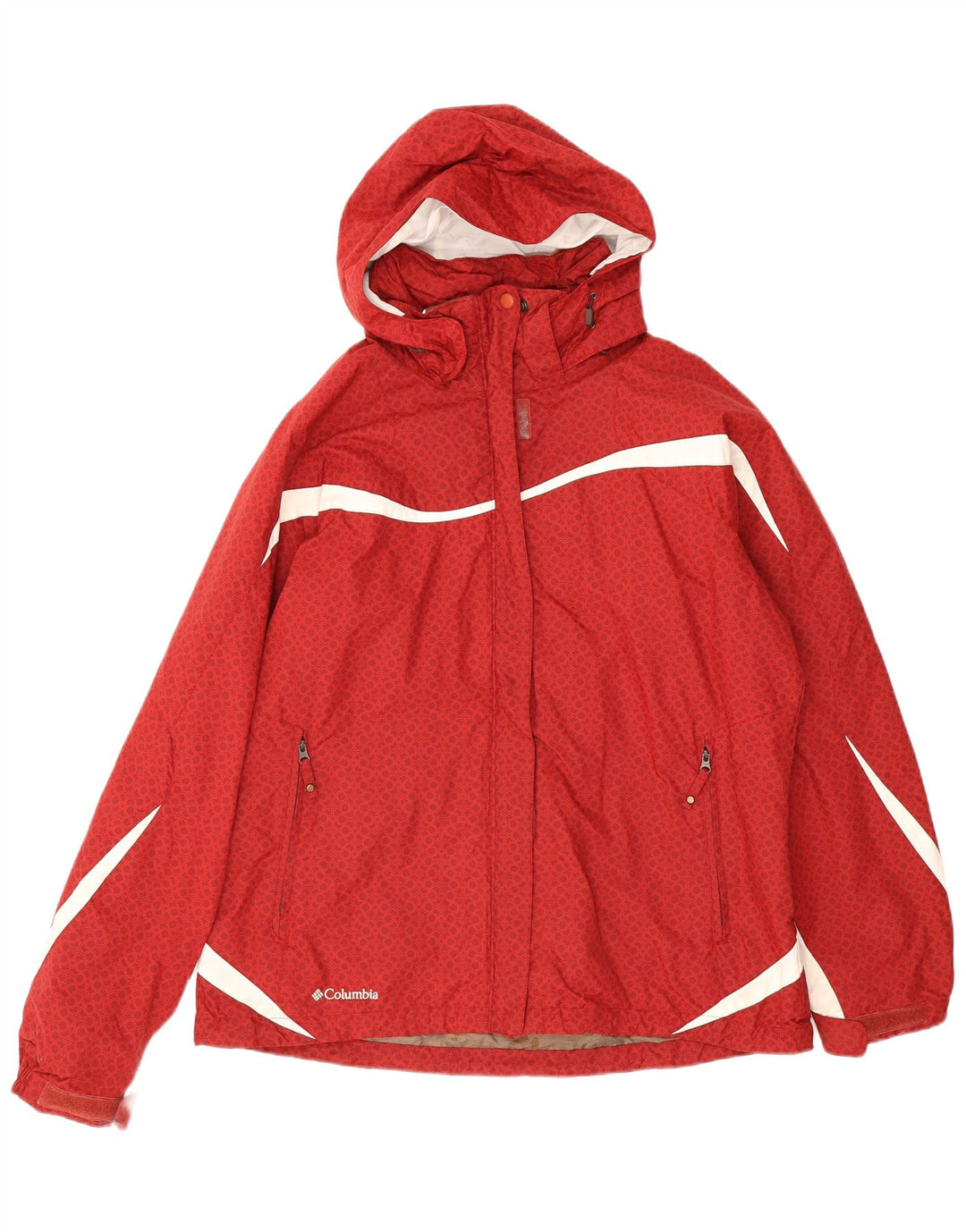 Jachetă de vânt cu glugă Columbia pentru femei Interchange UK 16 Large Red