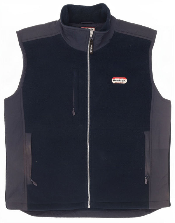 Reebok Fleece Gilet pentru femei UK 42 XL bleumarin poliester color bloc