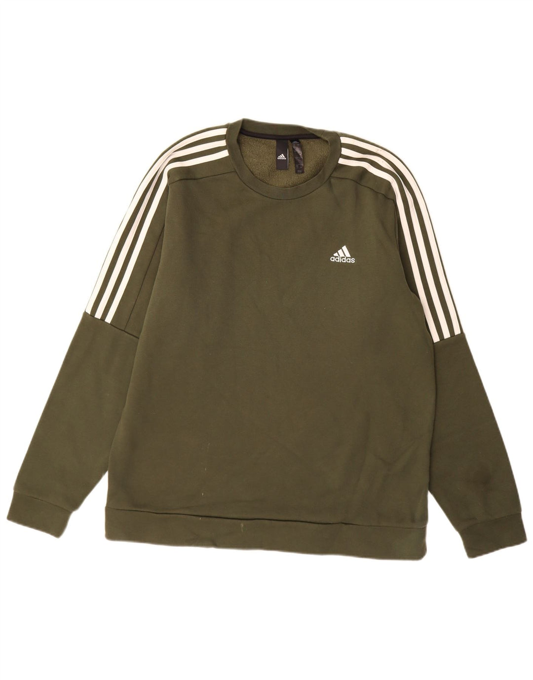 ADIDAS Mens Sweatshirt Jumper Large Khaki Cotton
