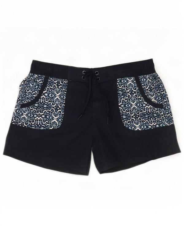 Sort de baie pentru femei Fat Face UK 10 Small Black Geometric Poliester