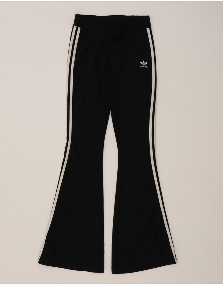 Pantaloni de trening Adidas Flare pentru femei UK 12 Poliester mediu negru