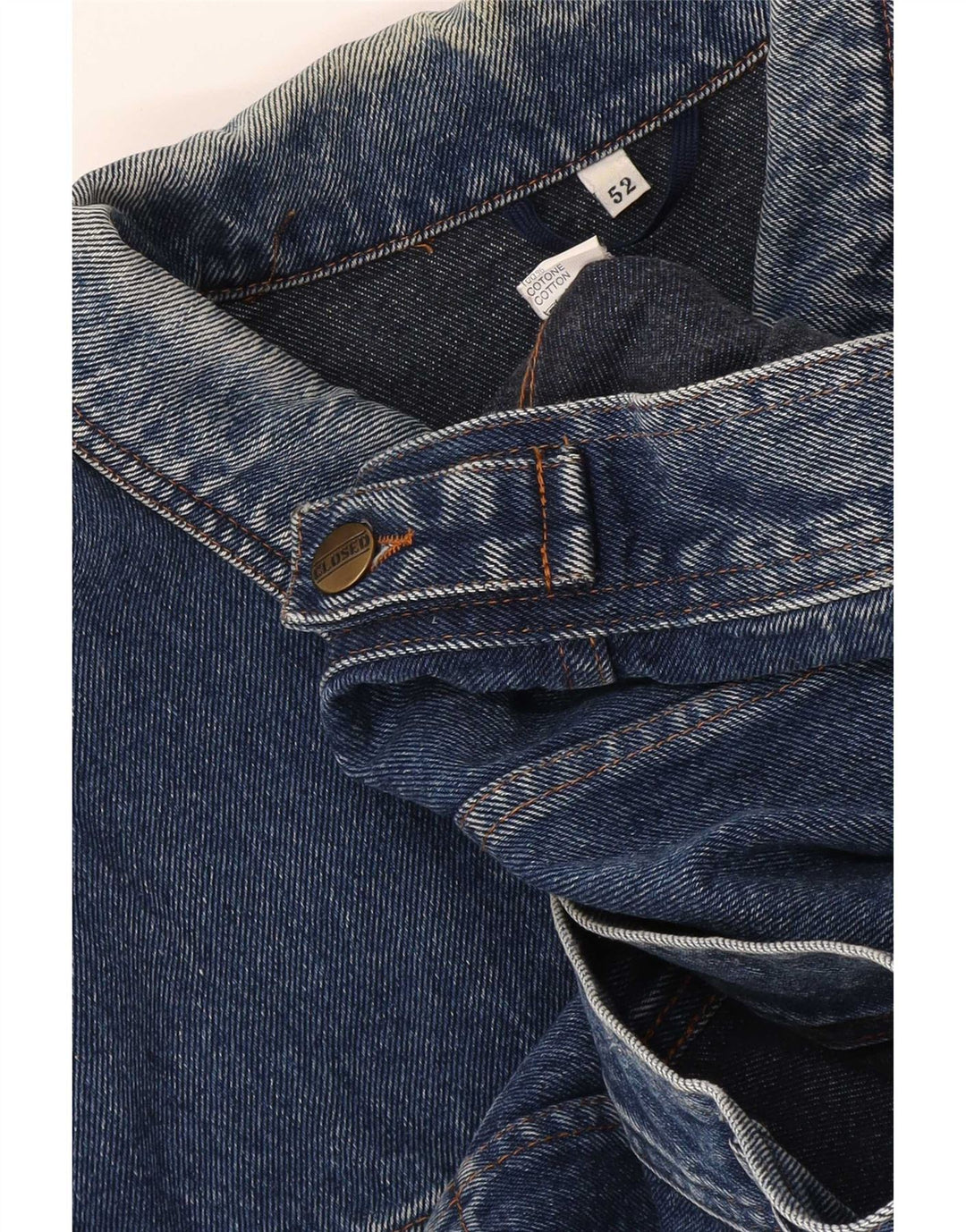 Jachetă de blugi vintage pentru bărbați IT 52 XL, bumbac albastru