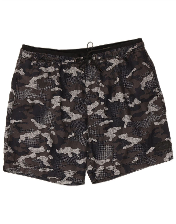 Pantaloni scurți de înot Superdry pentru bărbați, mari, multicolor, din poliester de camuflaj