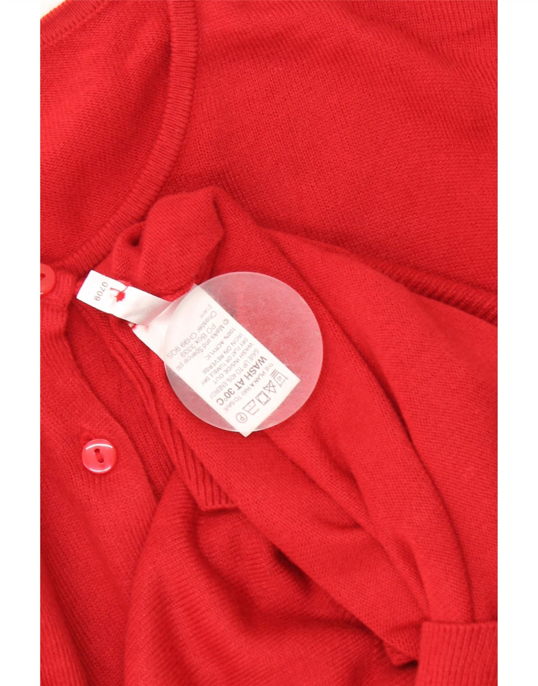 Pulover cardigan pentru femei Marks & Spencer UK 16 mare roșu acrilic
