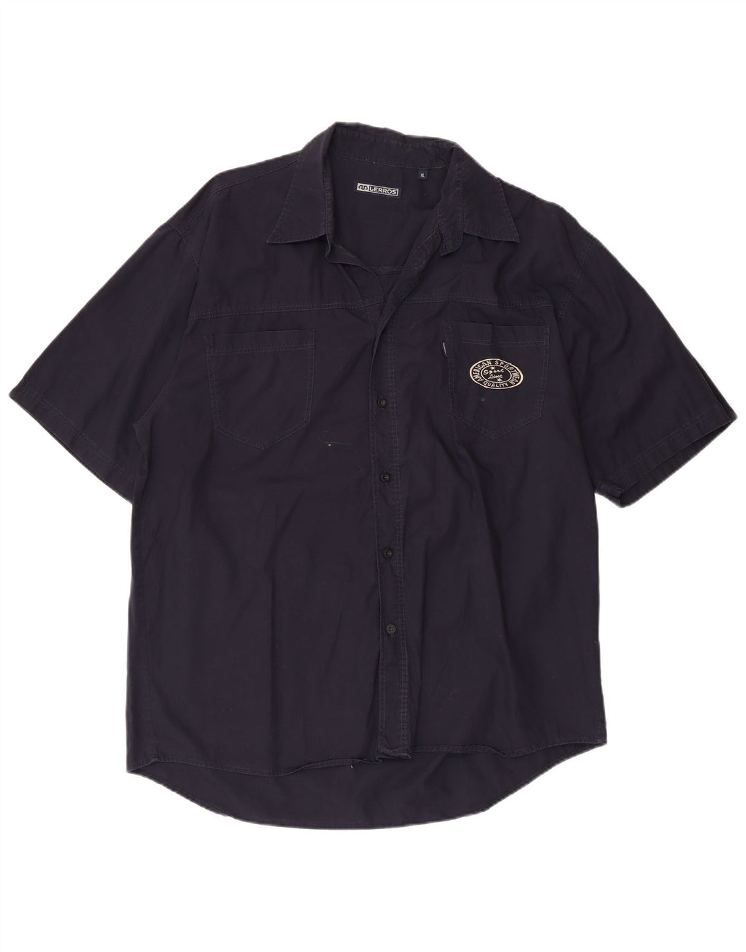 Cămașă cu mânecă scurtă pentru bărbați Lerros, bumbac XL bleumarin