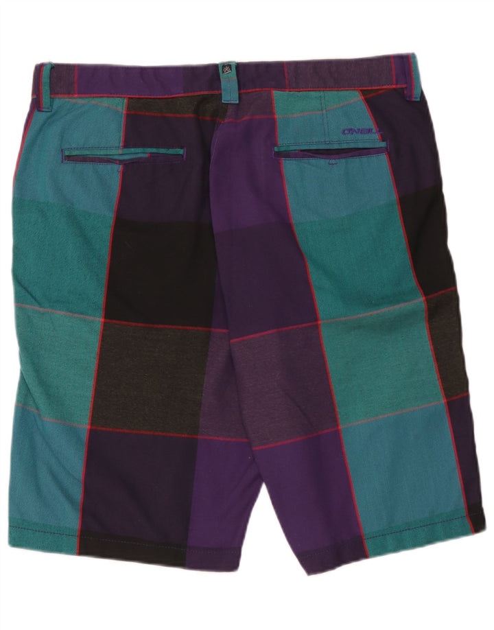 Pantaloni scurți chino pentru bărbați O'Neill W34, poliester cu carouri multicolore mari