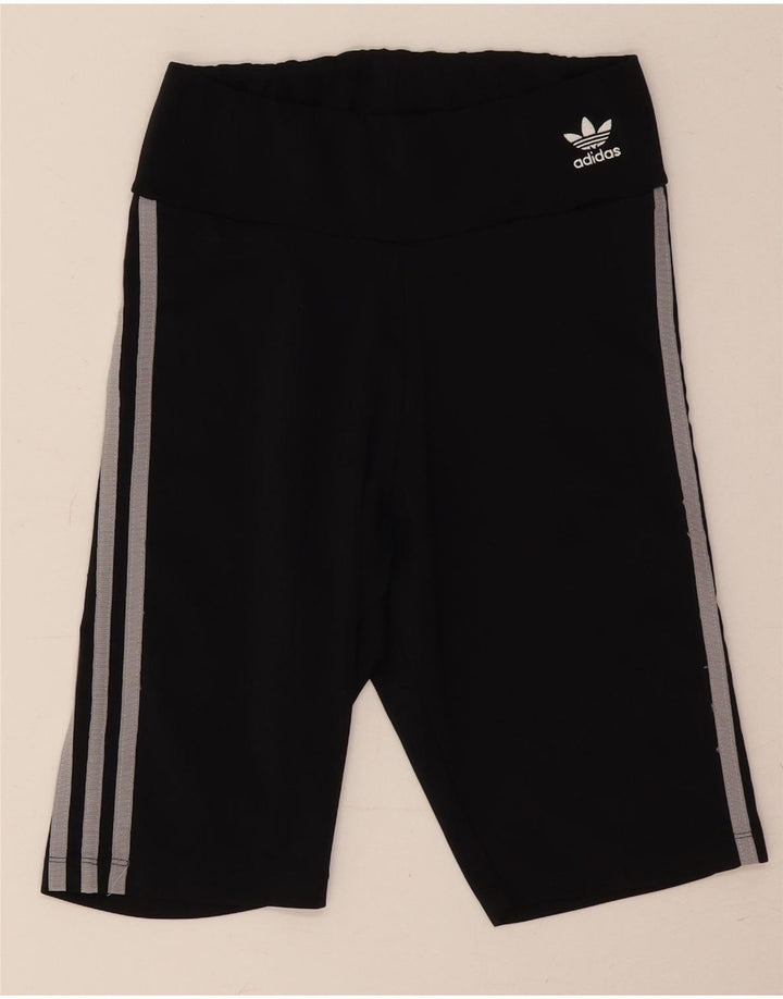 Pantaloni scurți sport Adidas pentru femei UK 10 Small Negru Poliester