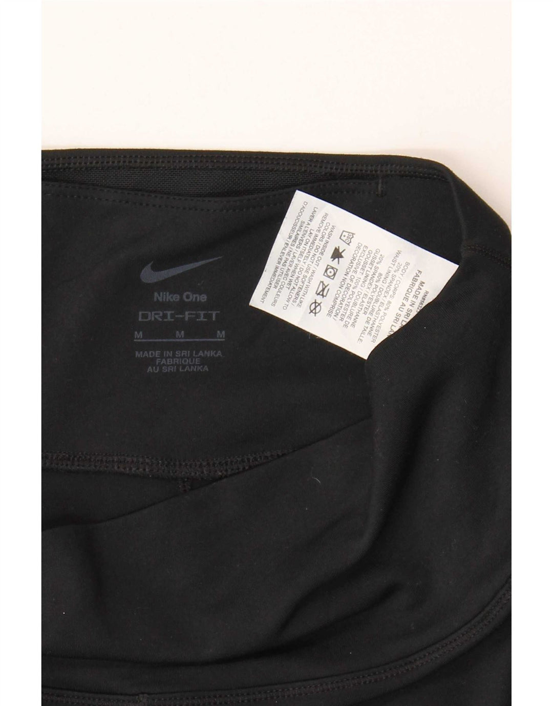 Leggings crop Nike Dri Fit pentru femei UK 12 Poliester mediu negru