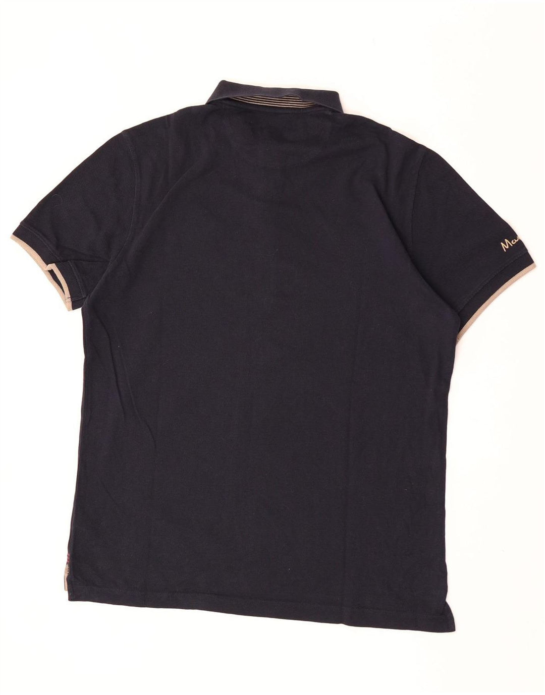 Cămașă polo cu grafică Massimo Dutti pentru bărbați XL, bumbac bleumarin