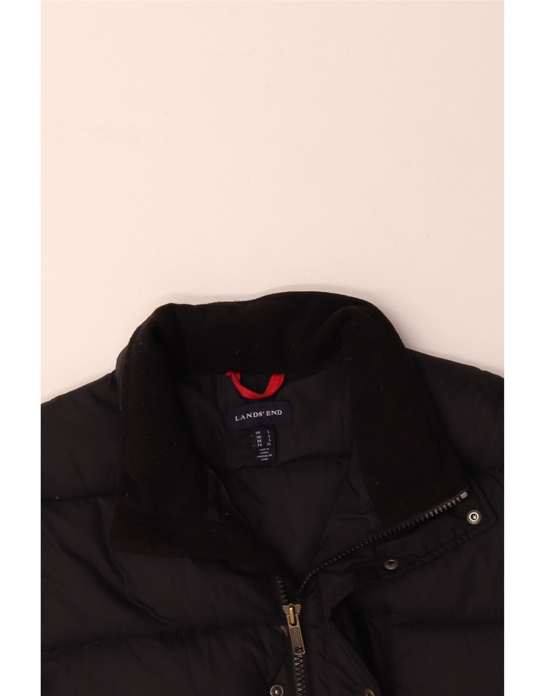 Jachetă căptușită pentru bărbați LANDS END UK 40, mare, negru, nailon