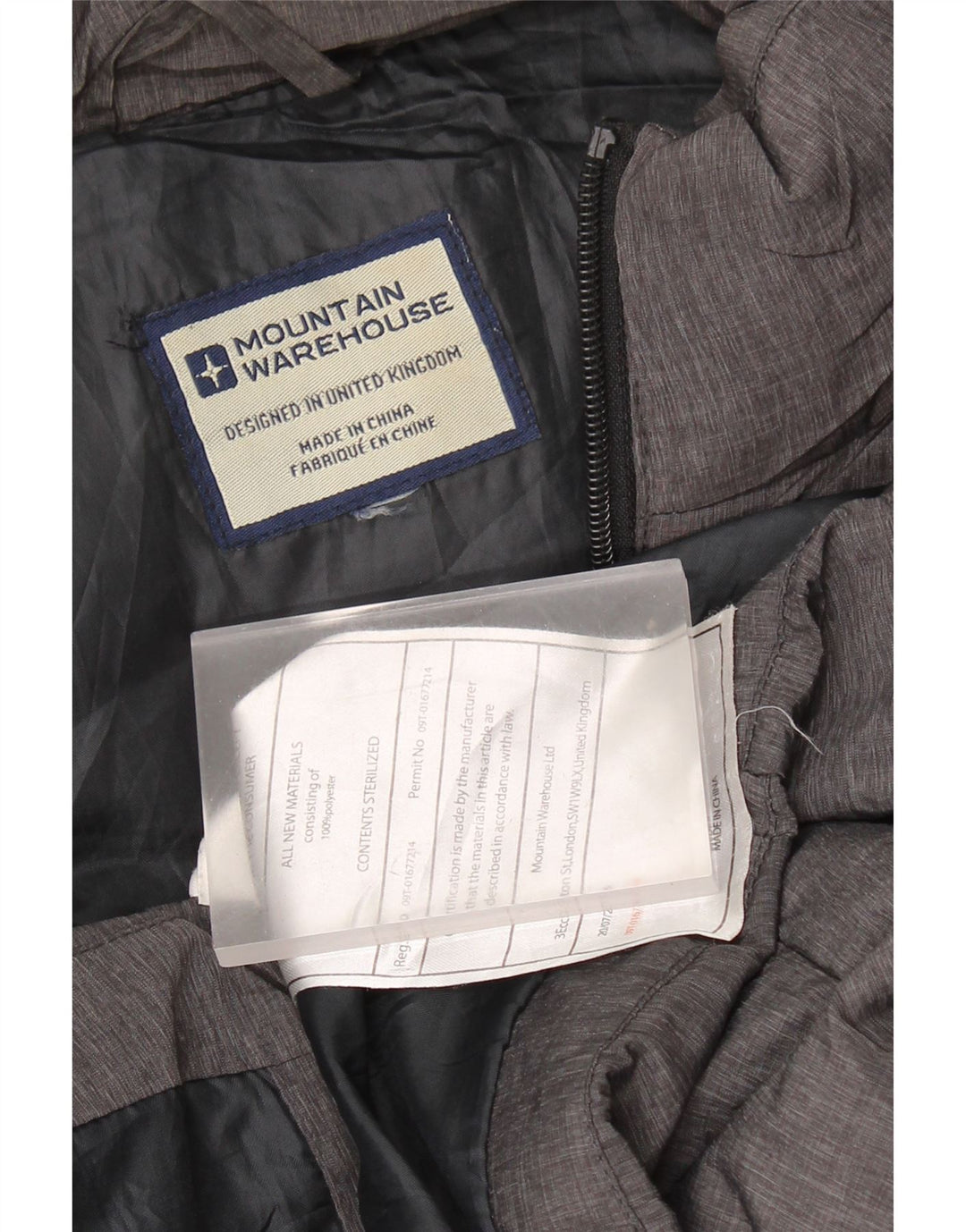 MOUNTAIN WAREHOUSE Gilet căptușit pentru bărbați UK 38 Medium Gri Poliester