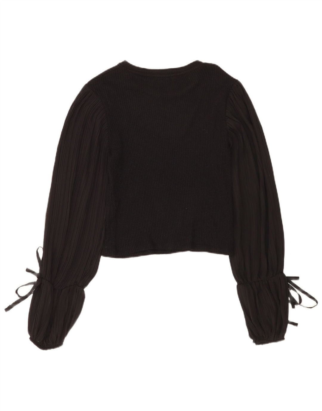 Bluză cu mânecă lungă pentru femei Zara UK 12 Medium Black Viscose