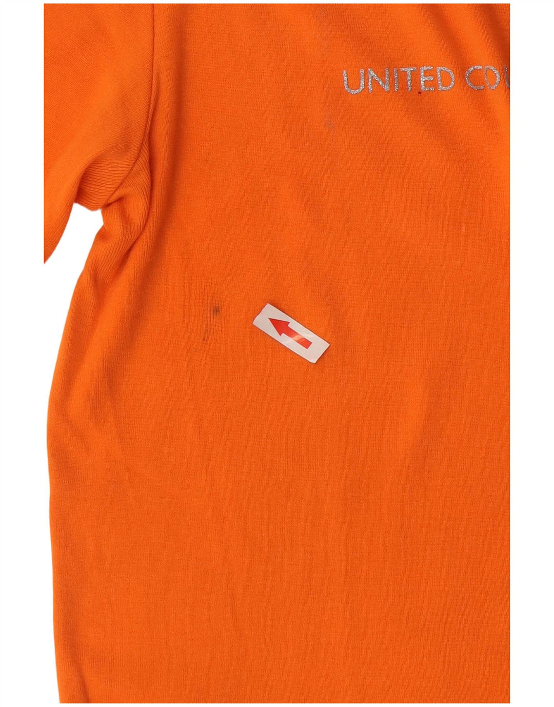 Tricou grafic Benetton pentru femei Top UK 14 Medium Orange
