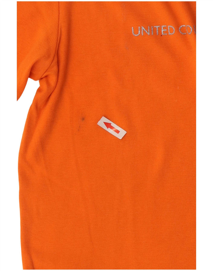 Tricou grafic Benetton pentru femei Top UK 14 Medium Orange