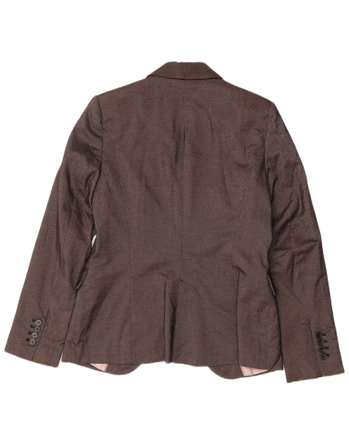 Sacou blazer pentru femei Zara, cu 1 nasture, UK 14, mare, gri, poliester