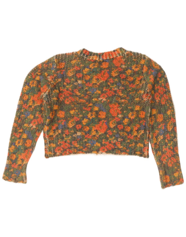 Pulover pentru damă Zara Crop Crew Gate UK 14 Medium Multicolor Floral