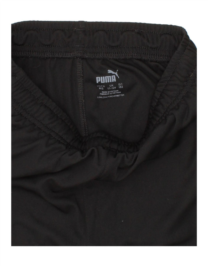 PUMA Boys Graphic Sport Shorts 11-12 Years Black Polyester Vintage Puma and Second-Hand Puma from Messina Hembry 