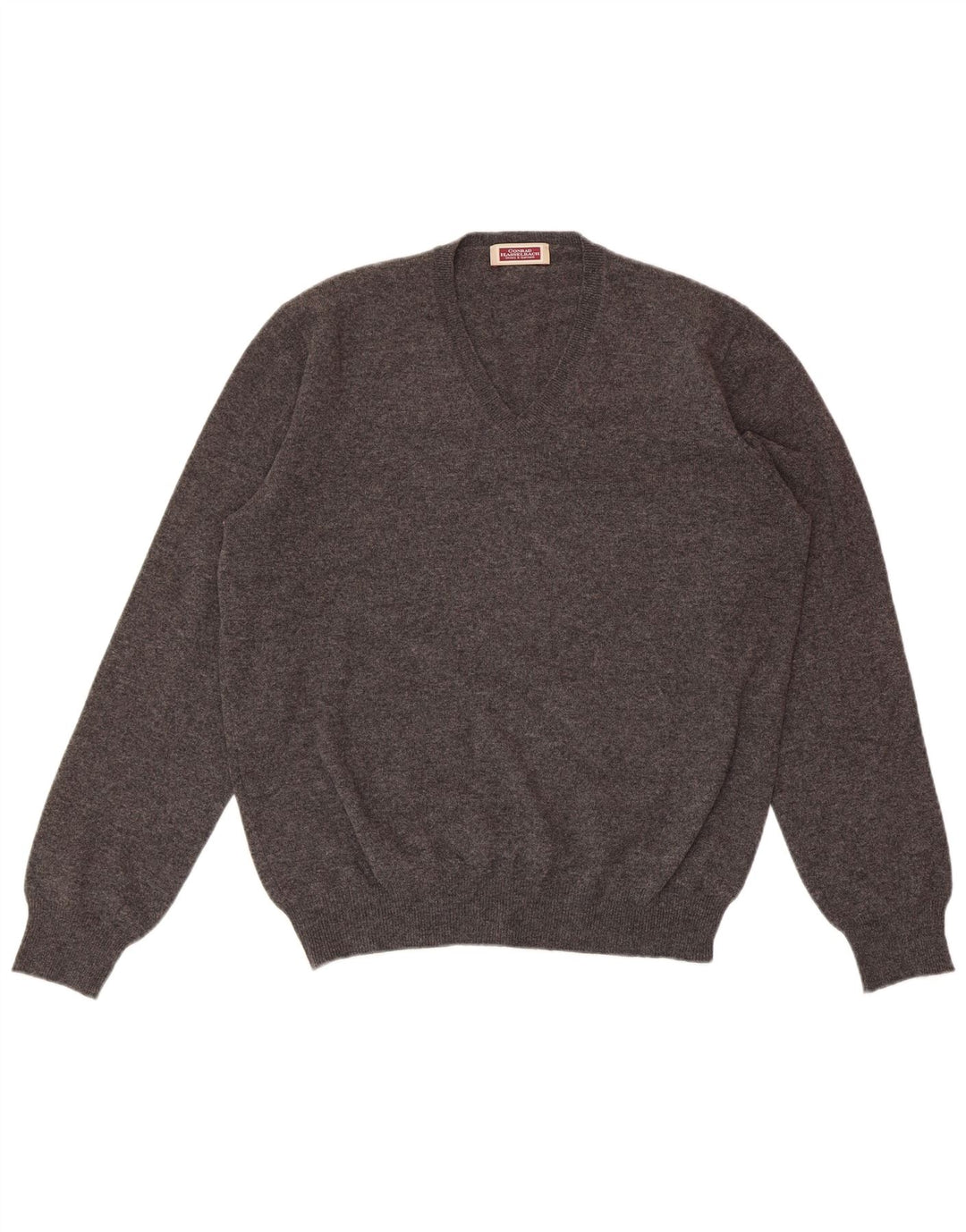 CONRAD HASSELBACH SHOES&GARMENT Pulover cu decolteu în V pentru bărbați, gri mediu