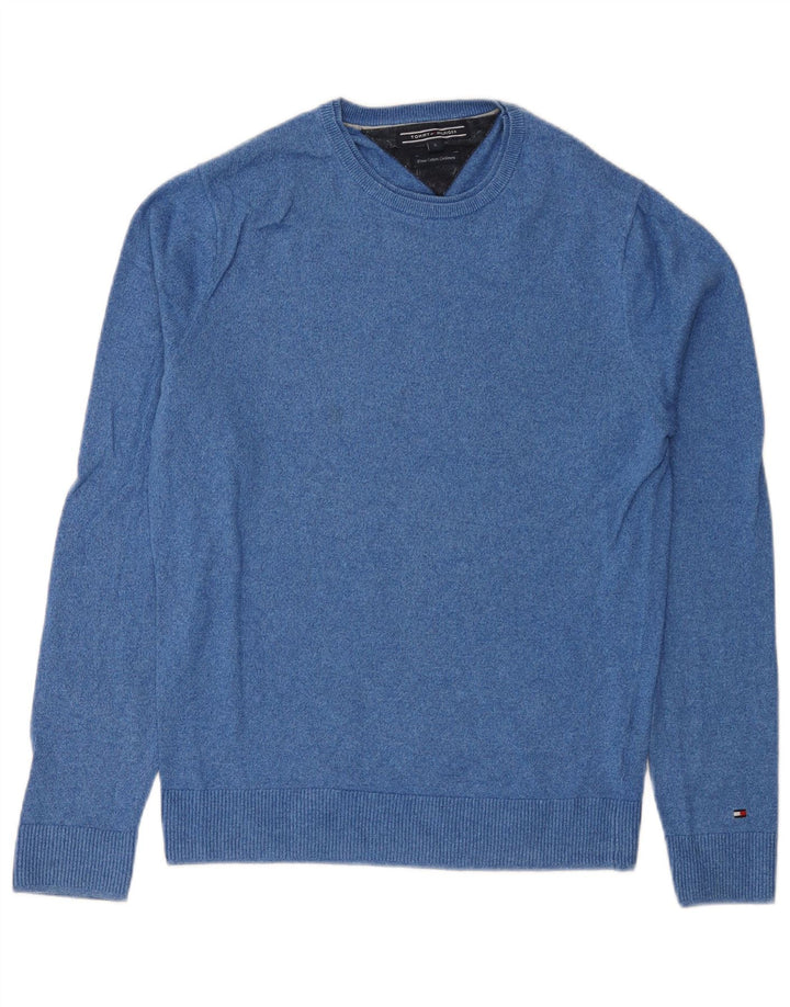 Pulover Tommy Hilfiger pentru bărbați, cu gât crew, bumbac mic, albastru