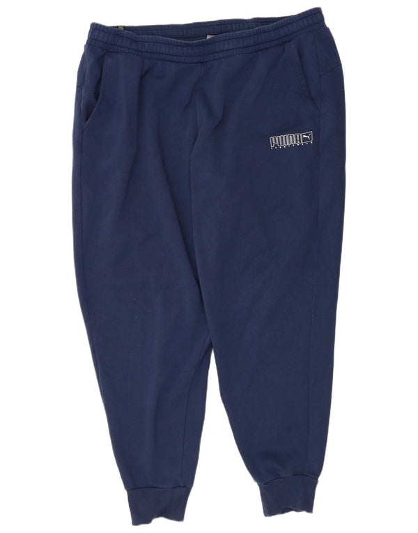 Pantaloni de trening pentru bărbați Puma Pantaloni de jogging 3XL Bumbac bleumarin