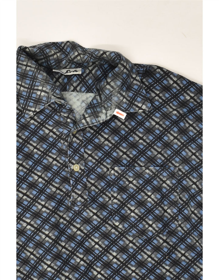 VINTAGE Mens Pullover Shirt Large Grey Check | Vintage Vintage | Thrift | Second-Hand Vintage | Used Clothing | Messina Hembry 