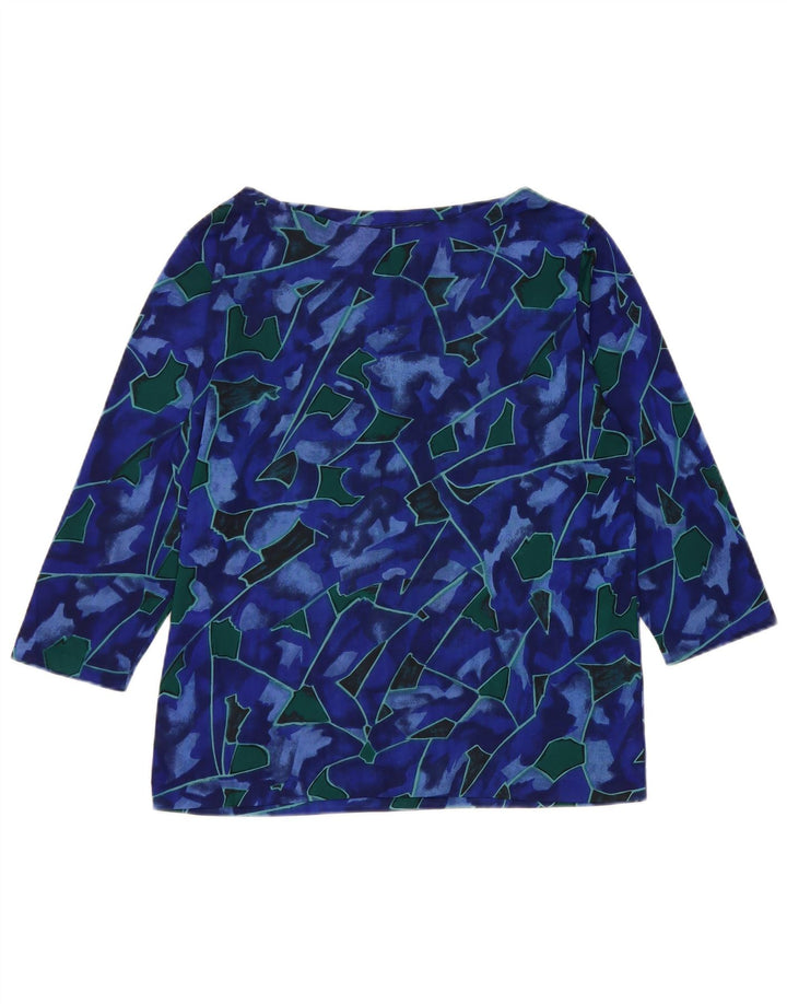 Top mânecă 3/4 pentru femei Valstar cu model abstract, UK 18 XL, albastru