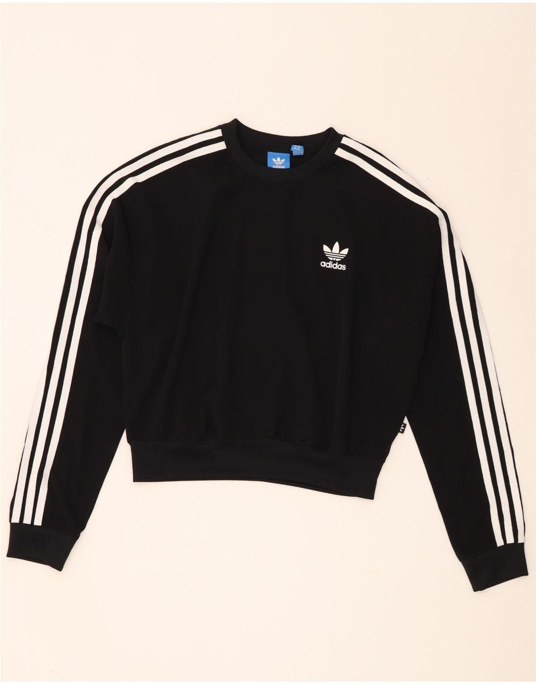 Pulover Adidas Crop Oversized pentru femei UK 8 Poliester negru mic