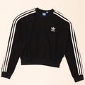 Pulover Adidas Crop Oversized pentru femei UK 8 Poliester negru mic