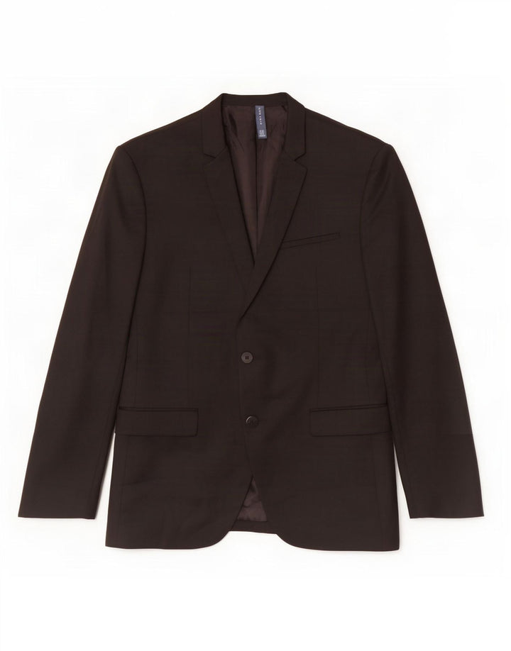 Blazer pentru bărbați Zara cu 2 nasturi EU 50 Poliester mediu negru