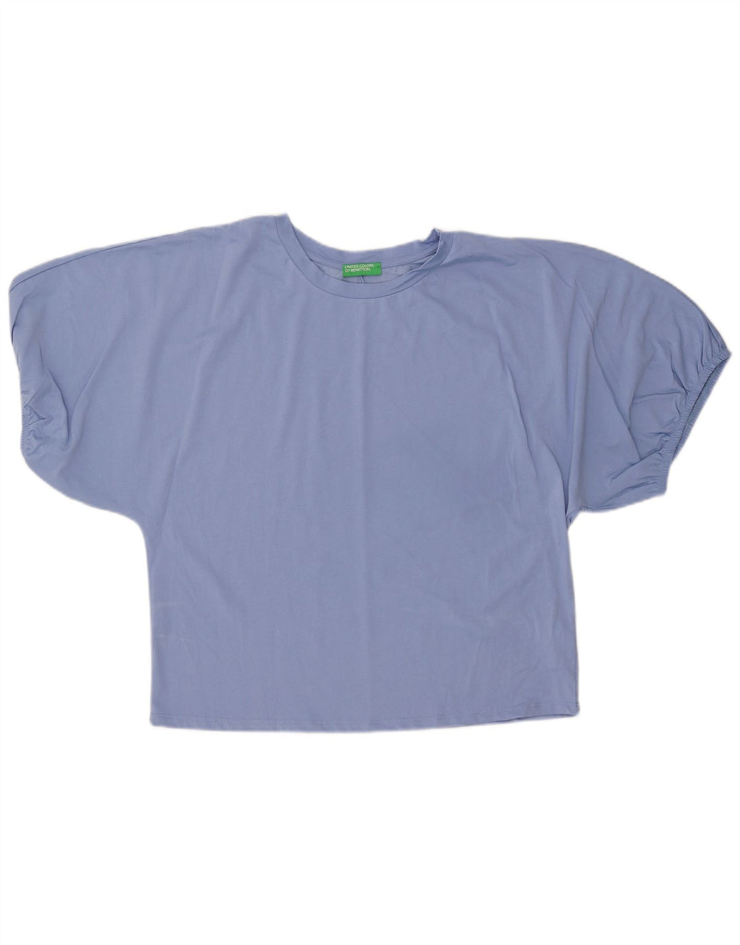 BENETTON Tricou pentru femei Top UK 14 Medium Blue Bumbac