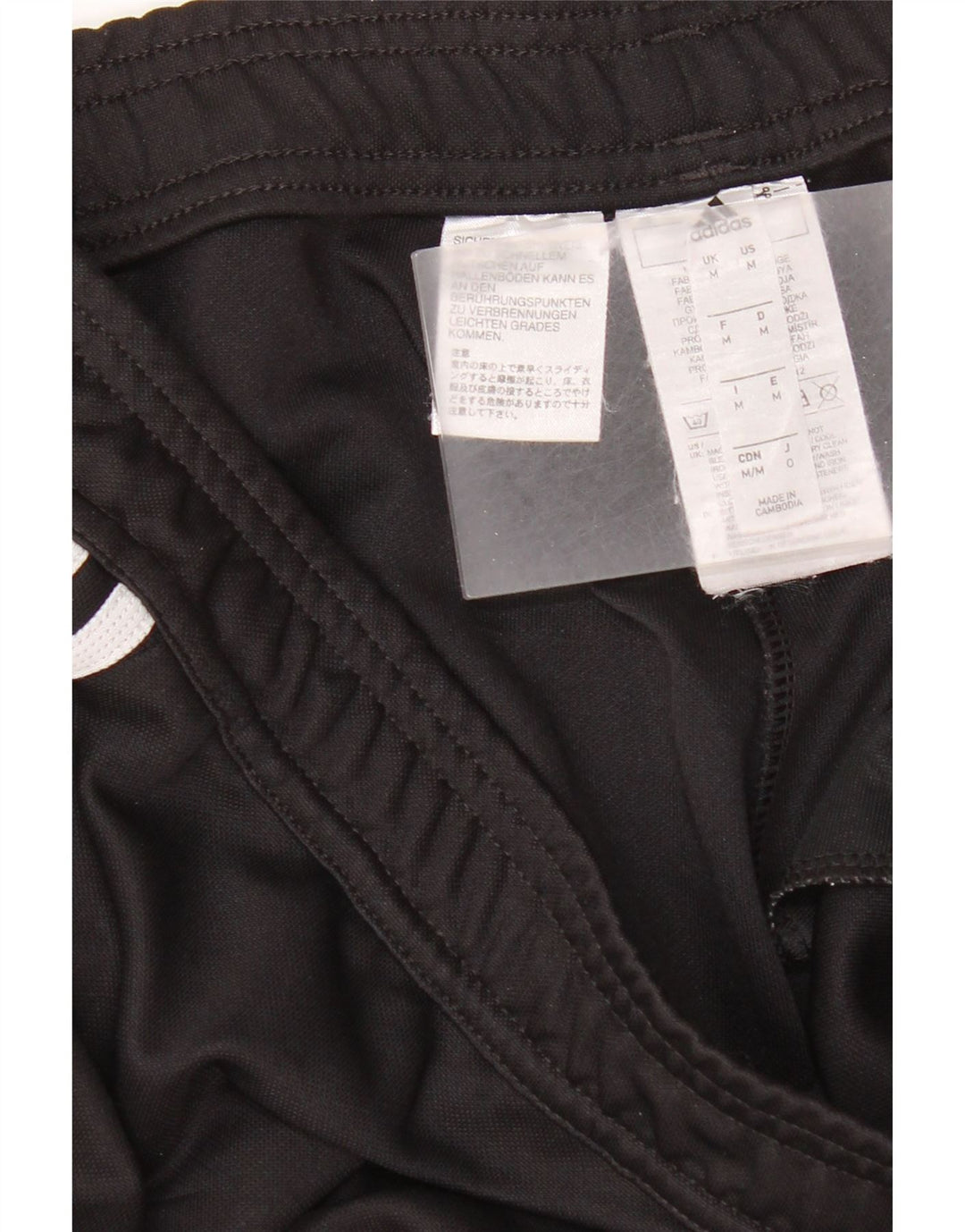 Pantaloni de trening Adidas pentru bărbați, poliester mediu negru