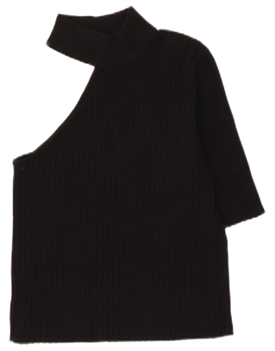 Top cu un umăr pentru femei Zara UK 8 Small Nylon negru