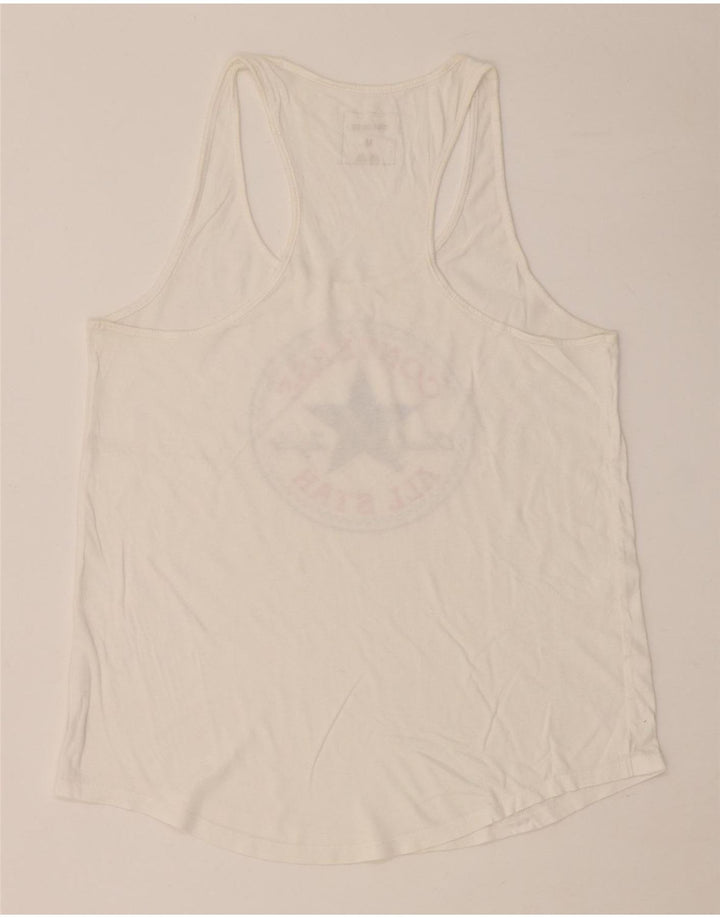 CONVERSE pentru femei Chuck Taylor Graphic Vest Vest Top UK 12 Medium White