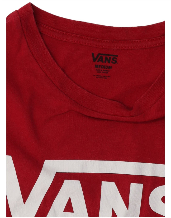 Tricou grafic pentru bărbați VANS Top din bumbac roșu mediu