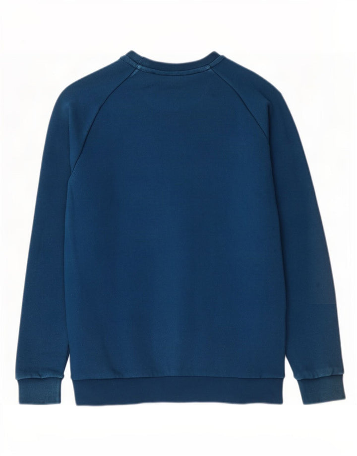 Hanorac grafic pentru bărbați Adidas Jumper, bumbac albastru mediu