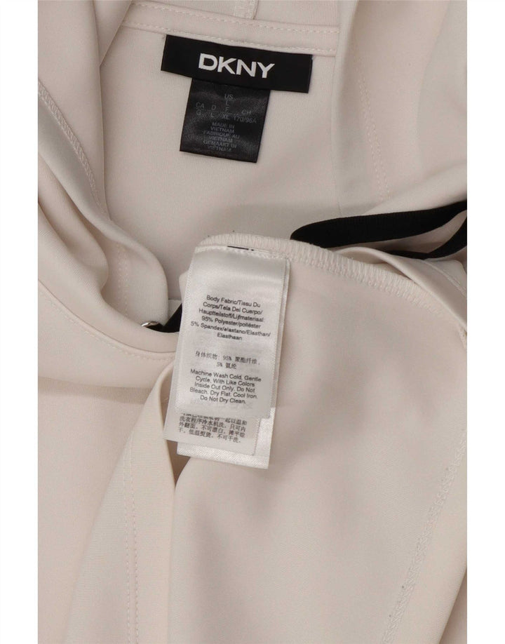 Jumper Dkny Crop Oversized Hoodie pentru femei UK 16 Poliester alb mare