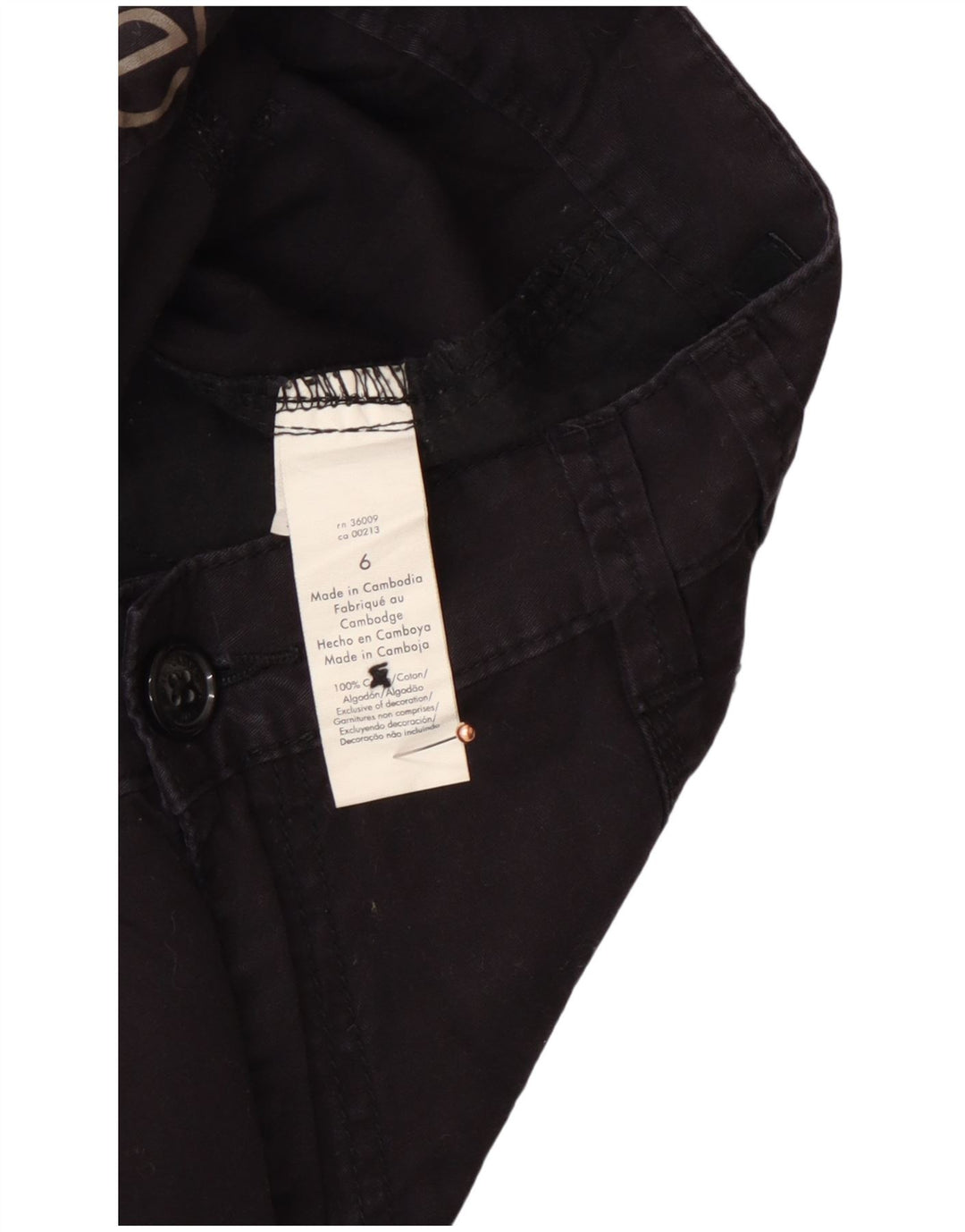 Pantaloni scurti cargo pentru femei CALVIN KLEIN US 6 Medium W30 bumbac negru
