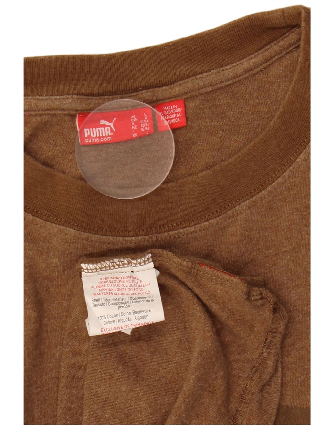 Tricou grafic Puma pentru bărbați, cu croială normală, mare, maro, bumbac