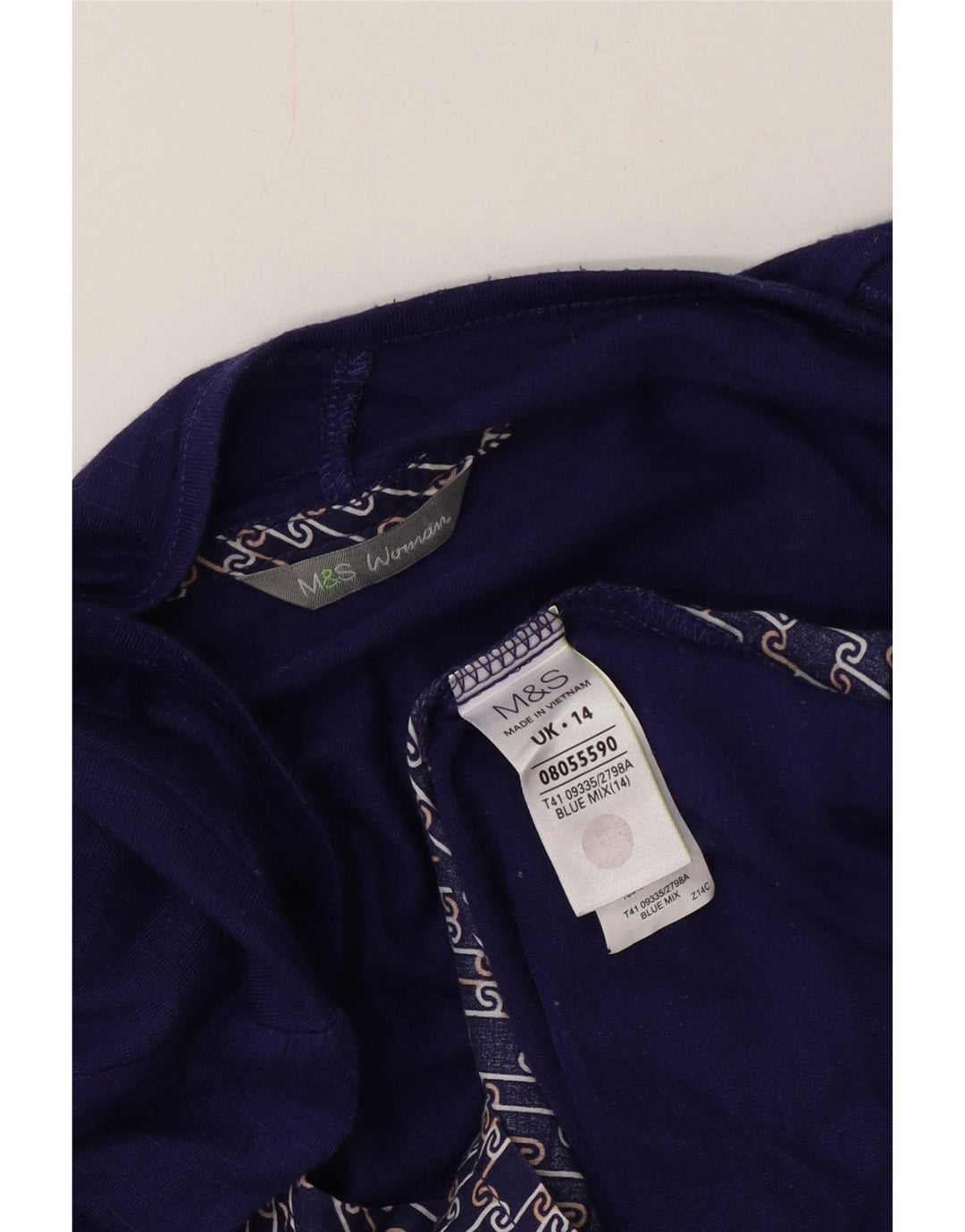 Top cardigan Marks & Spencer pentru femei UK 14 Poliester albastru mediu