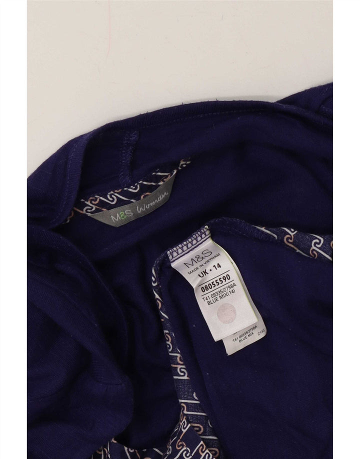 Top cardigan Marks & Spencer pentru femei UK 14 Poliester albastru mediu