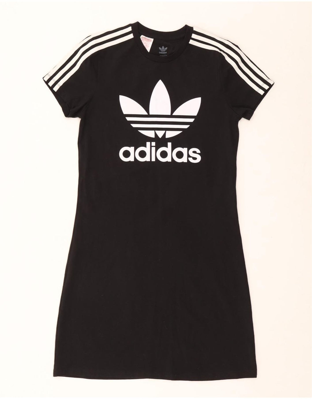 Rochie tricou grafic pentru fete ADIDAS 14-15 ani bumbac negru