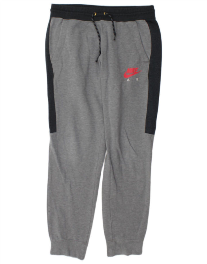 Pantaloni de trening pentru bărbați Nike Pantaloni de jogging, gri mediu, bumbac color bloc