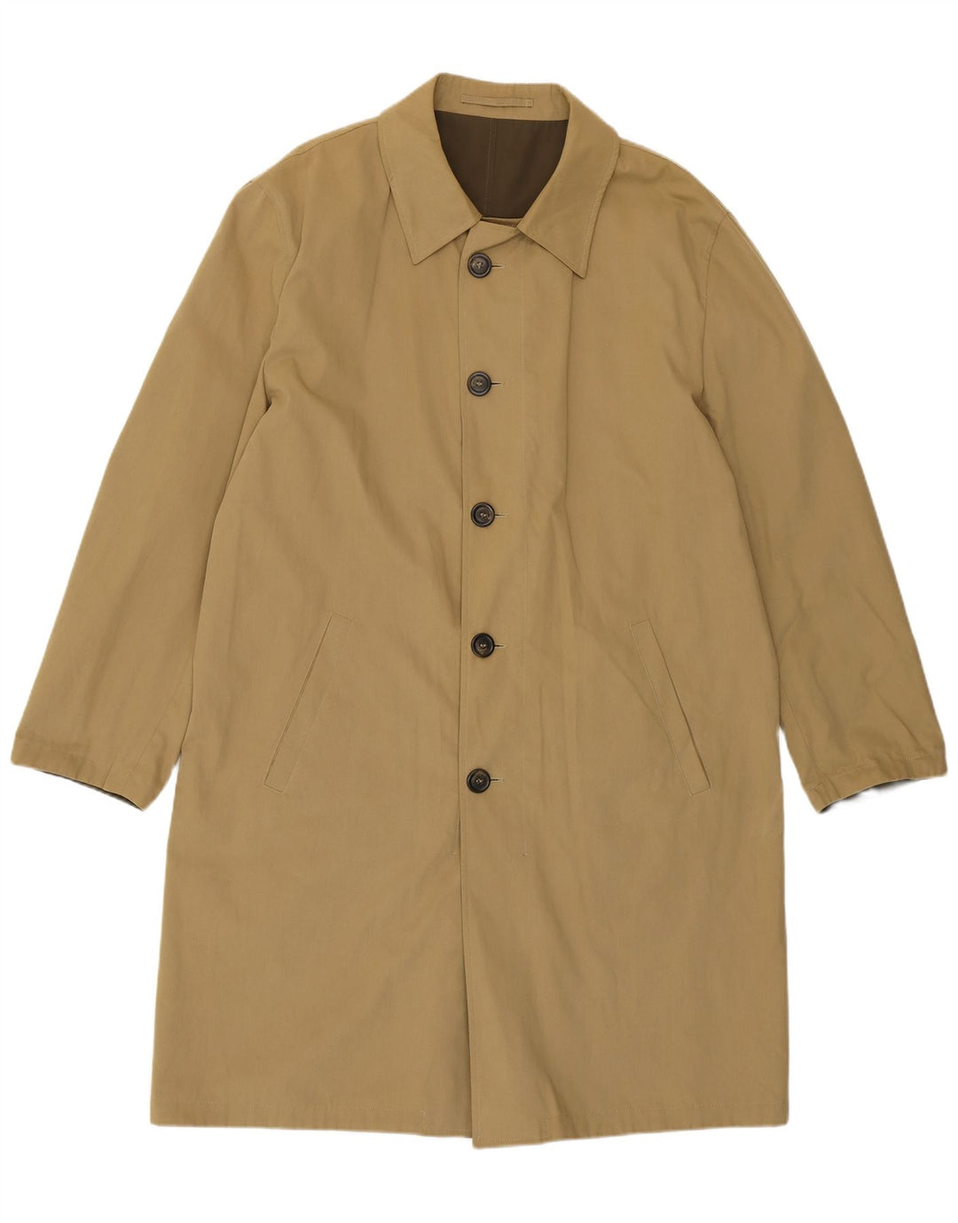 Pardesiu moale reversibil pentru bărbați Ermenegildo Zegna IT 54 2XL Kaki Poliester